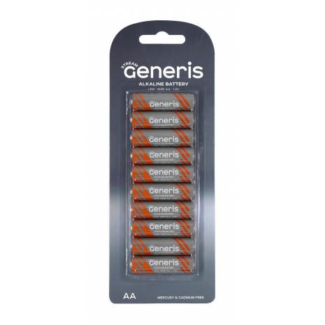 Батарейки Generis Striam LR6 блистер 10 шт 1*10*100